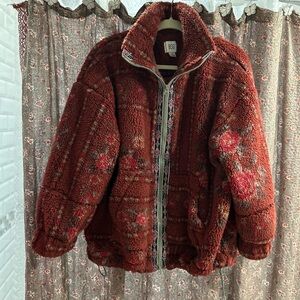 Urban Outfitters Red Floral Jacket